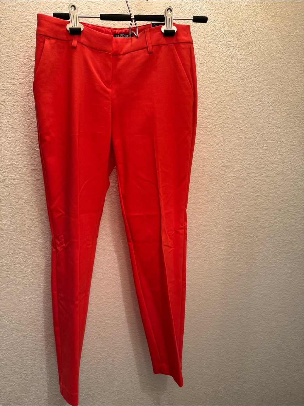 Bright Coral Tailored Women's Pants